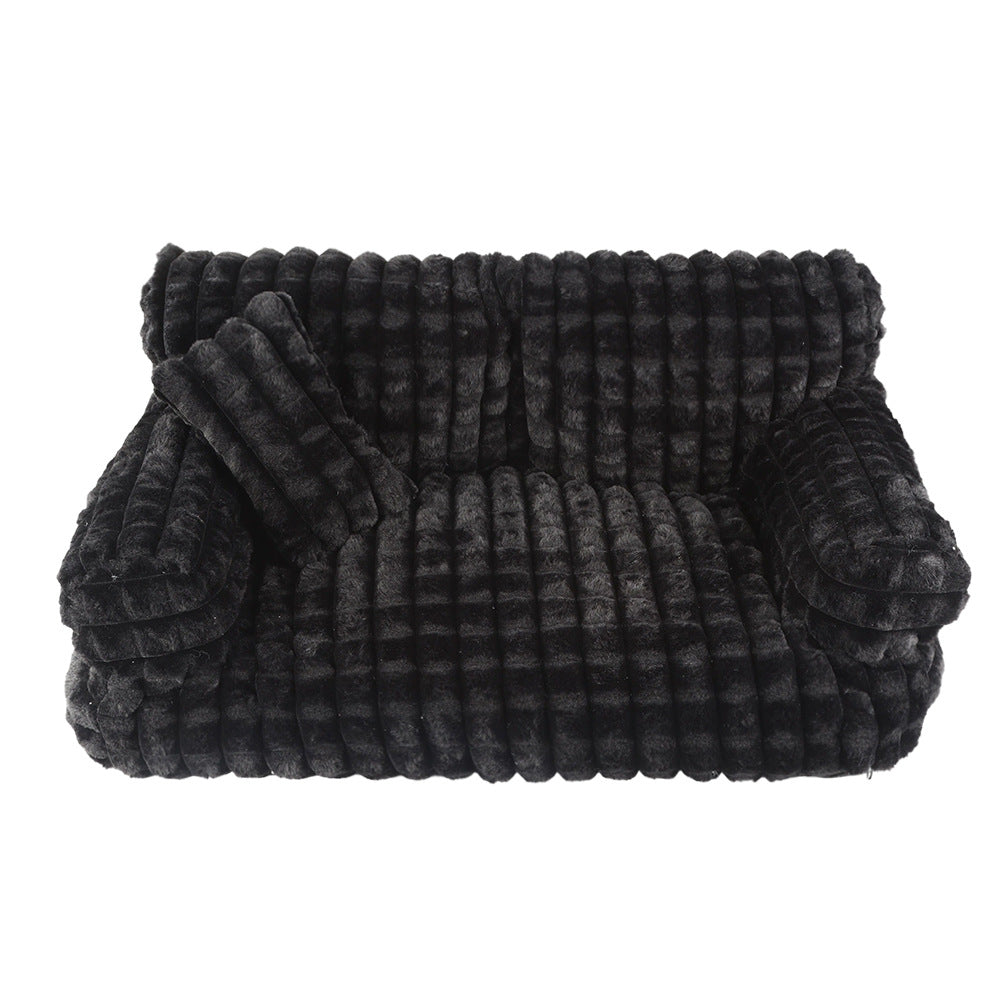 Removable And Washable Square Plaid Pet Sofa Bed