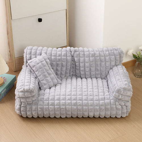 Removable And Washable Square Plaid Pet Sofa Bed